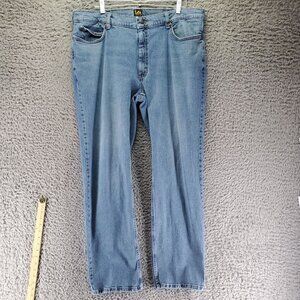 Lee Jeans Mens Size 40x32 Blue Regular Fit Stretch Denim Classic Five Pocket